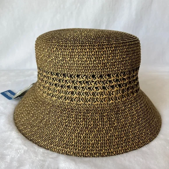 NWT San Diego Hat Company Woven Bucket Hat OS Ultrbraid Crown Ventilation - Picture 3 of 6